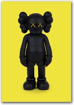 Canvas Experts poster Met Exclusief KAWS Companion geel zwart 60x90CM *ALLEEN POSTER OP 250GR PAPIER* Wanddecoratie | Poster | Wall art | canvas doek |muur decoratie |