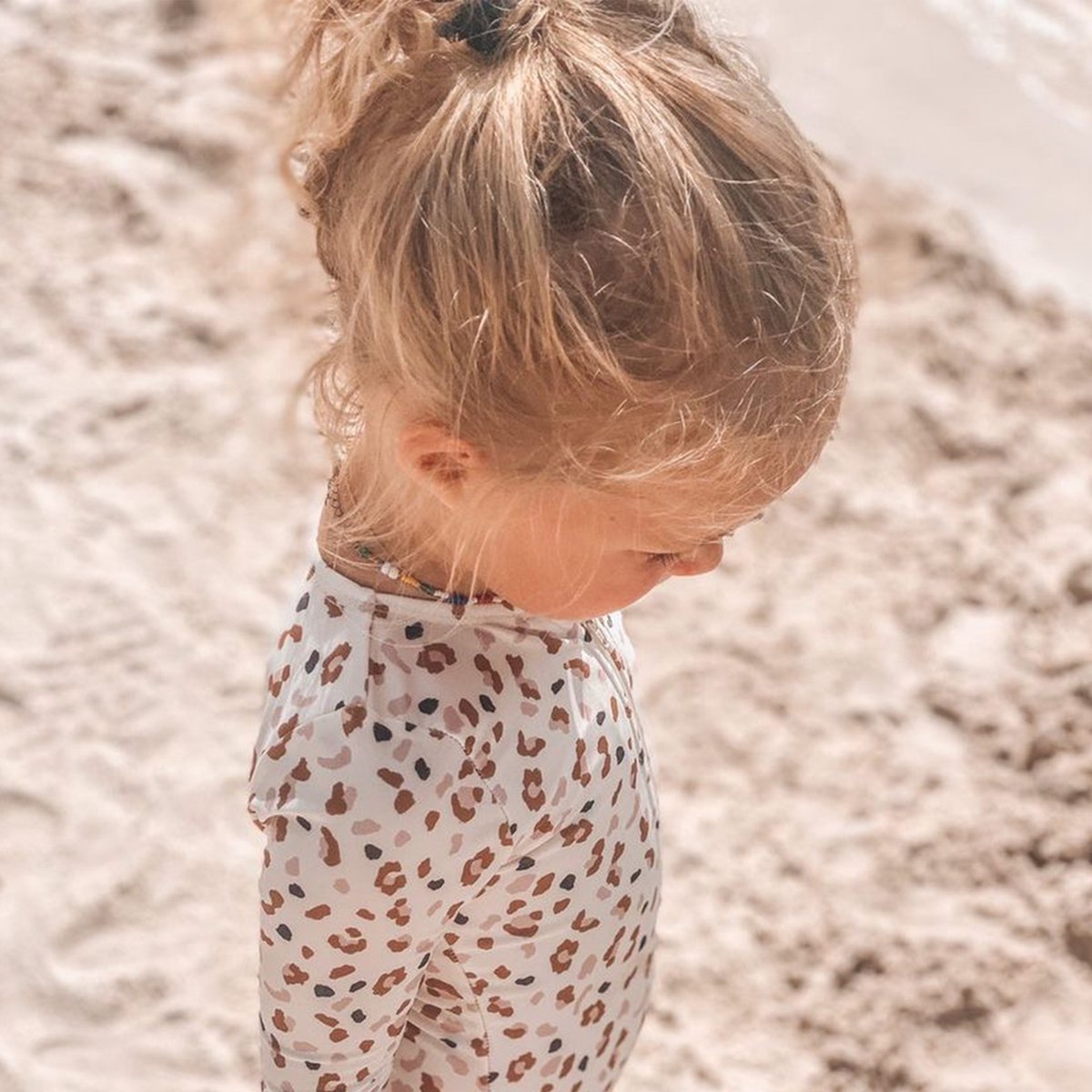 Swim Essentials UV Badpak Meisjes Met Lange Mouwen - Kaki - Leopard — afbeelding 25