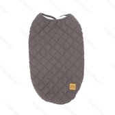 Triple Quilted Peach Skin jasje L25Cm grijs