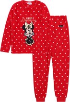 Rode, warme pyjama voor meisjes met stippen Minnie Mouse DISNEY / 10-11 jaar 146 cm