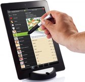 LuxuryLiving - Tablet houder - Telefoonhouder -  iPad Houder - iPad Standaard - Tabletstandaard met touchpen - 12 cm - RVS - Zwart