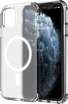 iPhone 11 Pro Magnetische Hoesje Transparant - Magneet Hoesje met Ring iPhone 11 Pro Doorzichtig - iPhone 11 Pro Magnetisch Case - Doorzichtig