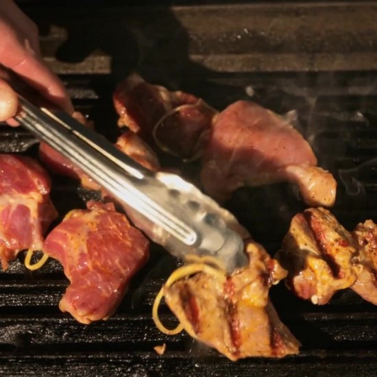 Pince à barbecue en bois de hêtre, pince de cuisine pour viande