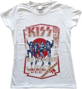 Kiss Dames Tshirt -M- Destroyer Tour '78 Wit