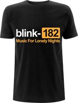 Blink182 Heren Tshirt -XL- Lonely Nights Zwart