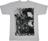 Radiohead Heren Tshirt -M- Scribble Grijs