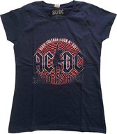 AC/DC Dames Tshirt -XS- Hard As Rock Blauw