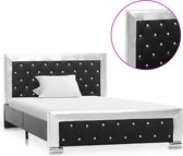 Decoways - Bedframe kunstleer zwart 120x200 cm