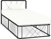 Decoways - Bedframe metaal grijs 90x200 cm