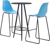 Decoways - 3-delige Barset kunststof blauw