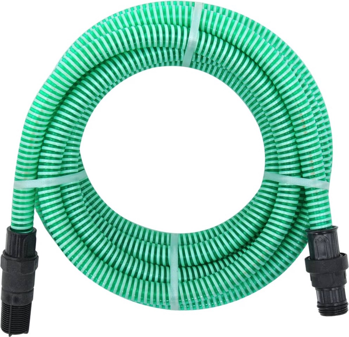 Decoways - Zuigslang met PVC koppelingen 7 m 22 mm groen