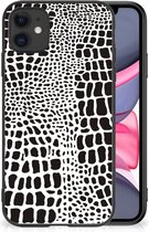 Smartphone Hoesje iPhone 11 Beschermhoesje met Zwarte rand Slangenprint