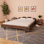 Decoways - Bedframe bamboe donkerbruin 160x200 cm