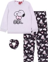 Grijze meisjespyjama + scrunchie Snoopy Peanuts / 4-5 jaar 110 cm