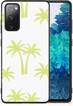 Telefoonhoesje met Naam Geschikt voor Samsung Galaxy S20 FE Silicone Case met Zwarte rand Palmtrees