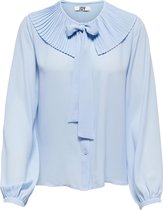 Jacqueline de Yong Blouse Jdypila L/s Plisse Collar Shirt Wvn 15245469 Cashmere Blue Dames Maat - W38