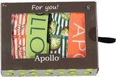 Boxershorts heren | Happy Fruit | Oranje/Groen | Maat S | Cadeaudoos | Geschenkdoos | Geschenkdoos met deksel | Giftbox mannen | Cadeaudoos vierkant | Apollo