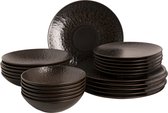 Palmer Serviesset Ruston Stoneware 6-persoons 24-delig Bruin