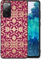 Smartphone Hoesje Geschikt voor Samsung Galaxy S20 FE Beschermhoesje met Zwarte rand Barok Pink