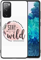 Siliconen Back Cover Geschikt voor Geschikt voor Samsung Galaxy S20 FE Telefoon Hoesje met Zwarte rand Boho Stay Wild
