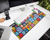 LuxuryLiving - Muismat - XXL - Waterdicht - Versterkte randen en Antislip - 80 x 35 cm - textiel/rubber