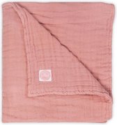 Jollein hydrofiel deken 75x100 - deken wrinkle koraal