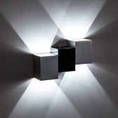 LED Wandlamp Binnen Moderne Wandlamp Zilver Wandverlichting