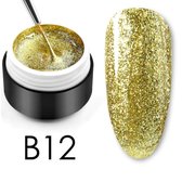 Glittergel B12 - UV gel - Gellak - Nagelverzorging - Nagelversiering - Nail art - Glitters