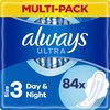 Always Ultra Day & Night - Taille 3 - Serviettes hygiéniques Avec Ailes - Carton discount 84 pièces