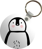 Porte-clés - Pingouin - Enfants - Animaux - Plastique - Rond - Cadeau Sinterklaas - Cadeau de Noël - Cadeaux de chaussures - Cadeaux à distribuer