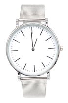 Horloge Mesh - Kast 40 mm - Metaal - Quartz - Zilverkleurig