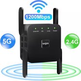 Tectie® WiFi Versterker 1200 Mbps Ondersteund 2.4G & 5G Plug and Play - Gaat door elke muur - Wifi versterker stopcontact - Wifi repeater - Wifi extender - Wifi booster - Wifi vers