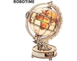 Robotime Wereldbol - Rokr - Globe - Sterrenbeeld - Houten puzzel - Volwassenen - 3D puzzel - Modelbouw - DIY