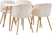 Decoways - 5-delige Eethoek stof crème