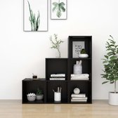 Decoways - 3-delige Tv-meubelset spaanplaat zwart