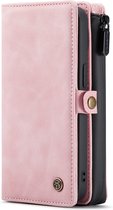 Casemania Hoesje Geschikt voor Apple iPhone 13 Mini Pale Pink - Luxe 2 in 1 Portemonnee Book Case met Extra Vakken