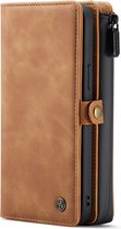 iPhone 13 Pro Max Casemania Hoesje Sienna Brown - Luxe 2 in 1 Portemonnee Book Case met Extra Vakken