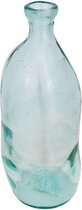 Cactula lichtblauwe decoratieve assymetrische fles 12 x 35.5 cm Handgemaakt!