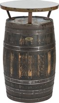 Bartafel Whisky 190l. "Lowland" stalen blad, geborsteld, geschuurd, geolied / Bartafel / Eikenhout / Whiskyvat / Hout