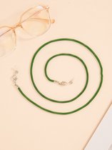Brillenketting | Gevlochten Metaal Groen | Brillenkoord | Ketting voor AirPods | Brillen koord| Ketting voor Mondkapje | Zonnebrillen ketting  | Fashion Accessoire