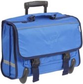 Kangourou trolley rugzak met dubbele trekstang - schooltas navy 44cm