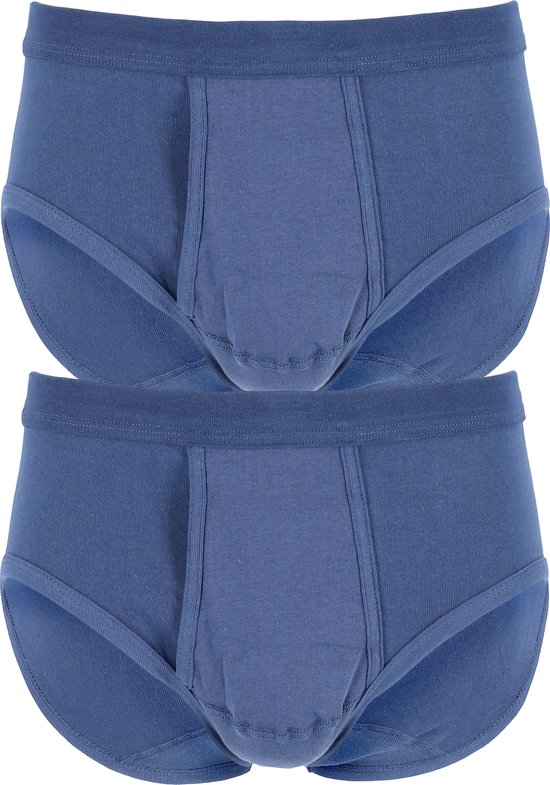 Gotzburg heren slips (2-pack) - heren slips in Feinripp met gulp - donkerblauw - Maat: 3XL