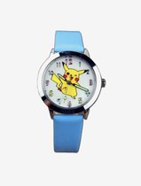 Pokemon Horloge met afbeelding van Pikachu met een blauw bandje