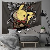 Pikachu tapijtwerk / slaapzaal achtergronddoek / slaapbank handdoek zitdeken / thuis schilderen decoratie/Wandkleed - 200x150 cm - Groot wandtapijt - Kinderkamer - Poster 01