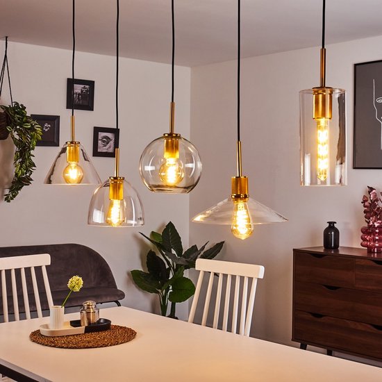 Belanian.nl - Modern, vintage Hanglamp,Top hanglamp messing, zwart,  5-lichtbronnen,... | bol.com