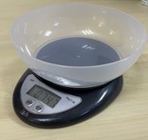Afecto® - Keukenweegschaal Digitaal - Weegschaal Keuken - zwart | inclusief schaal
