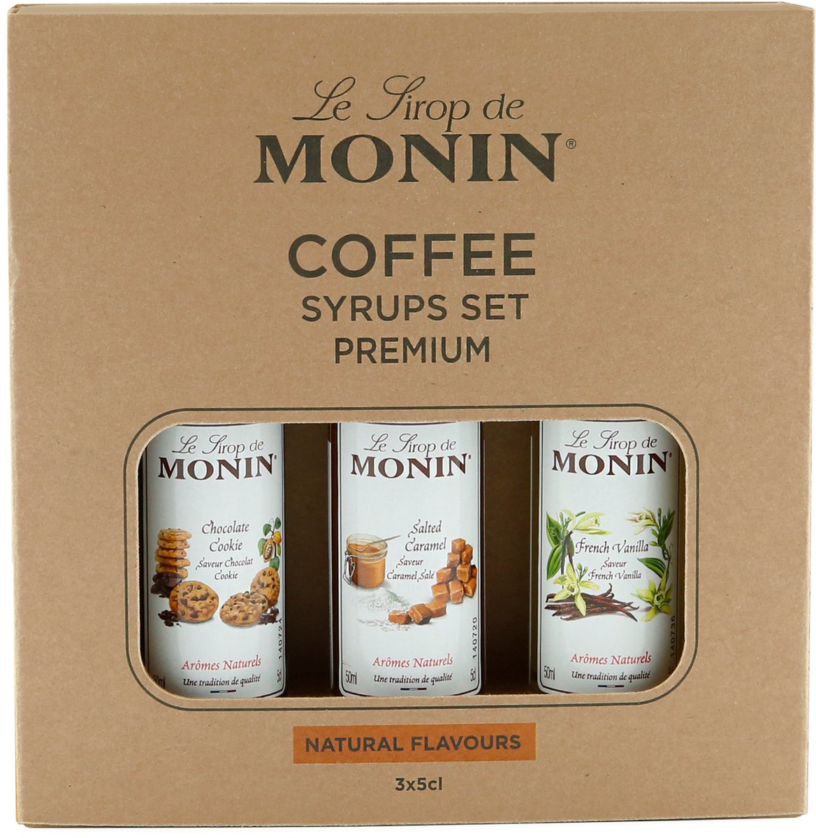 Goedkoopste Monin - Cadeauverpakking Siropen - 3x5cl - Koffiesiropen - Koffiesiroop - Cadeau - Kado - Giftset - Gift - Koffie - Verrijker - Siroop - Voor hem - Haar