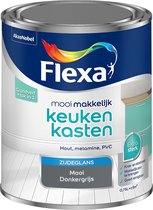 Flexa Mooi Makkelijk Verf - Keukenkasten - Mengkleur - Flexa Mooi Donkergrijs - 750 ml