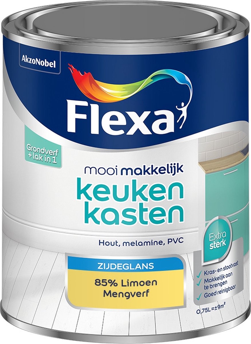 Flexa Mooi Makkelijk Verf - Keukenkasten - Mengkleur - 85% Limoen - 750 ml