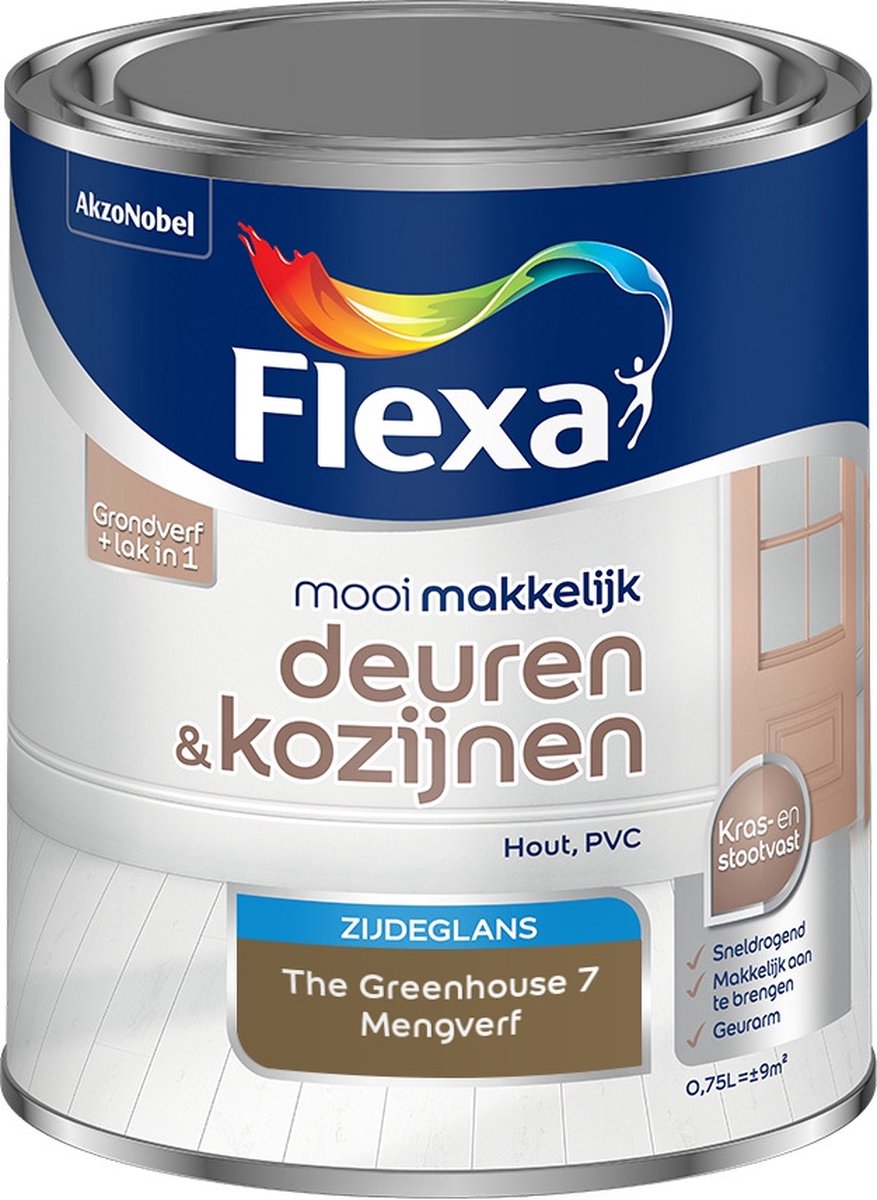 Flexa Mooi Makkelijk Verf - Deuren en Kozijnen - Mengkleur - The Greenhouse 7 - 750 ml